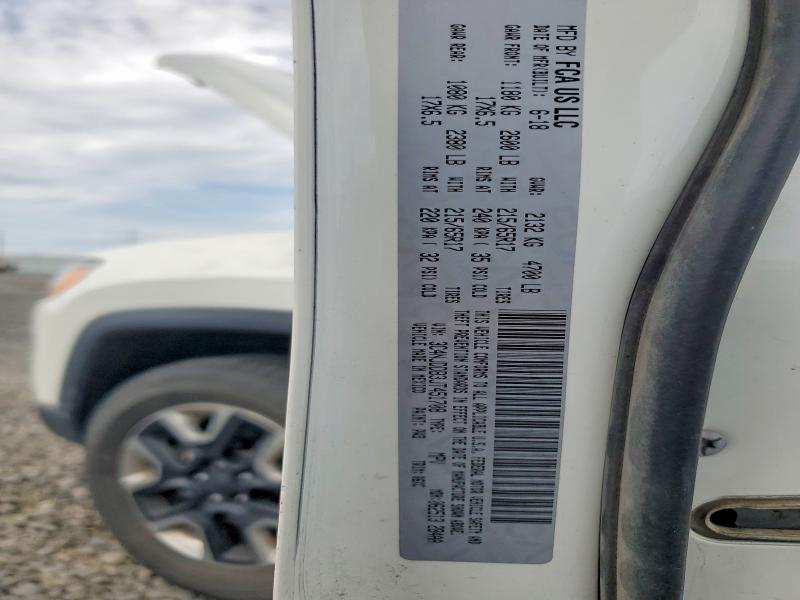 57573856 :رقم المزاد ، 3C4NJDDB3JT451708 vin ، 2018 Jeep Compass مزاد بيع
