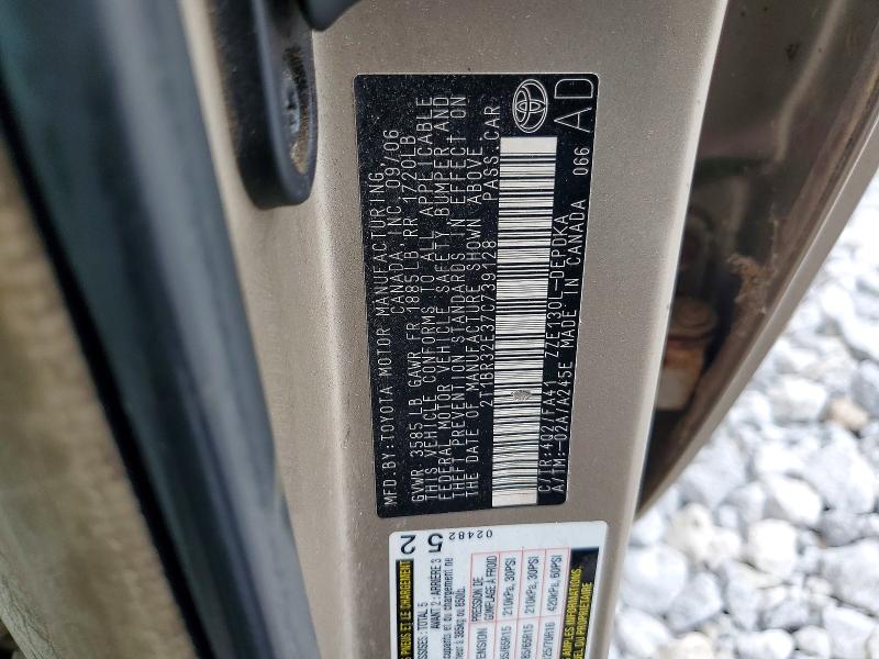 Aukcja sprzedaży 2007 Toyota Corolla, vin: 2T1BR32E37C739128, numer aukcji: 58328926