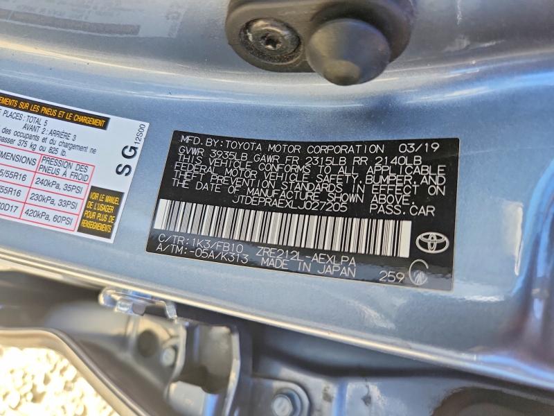 Aukcja sprzedaży 2020 Toyota Corolla, vin: JTDEPRAEXLJ027205, numer aukcji: 56929306