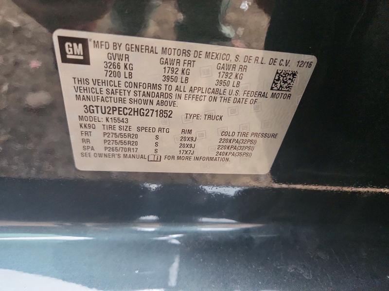 56129836 :رقم المزاد ، 3GTU2PEC2HG271852 vin ، 2017 Gmc Sierra مزاد بيع