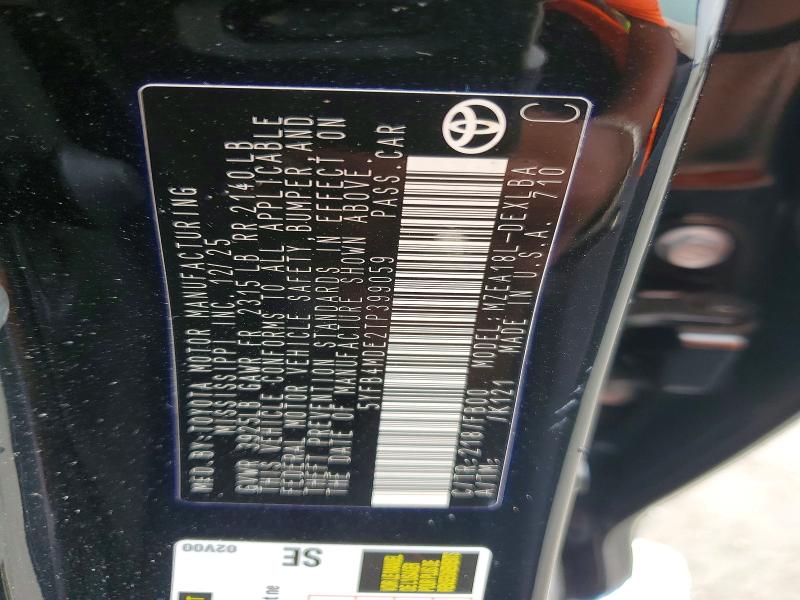 Aukcja sprzedaży 2026 Toyota Corolla, vin: 5YFB4MDE2TP399059, numer aukcji: 58716226