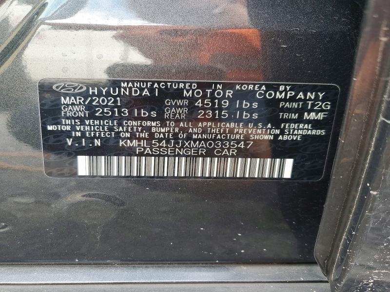 Aukcja sprzedaży 2021 Hyundai Sonata Hybrid, vin: KMHL54JJXMA033547, numer aukcji: 57304096