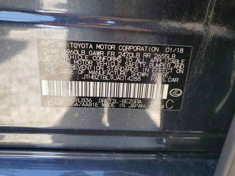 Aukcja sprzedaży 2018 Lexus Gs 350, vin: JTHBZ1BL9JA014288, numer aukcji: 56749196
