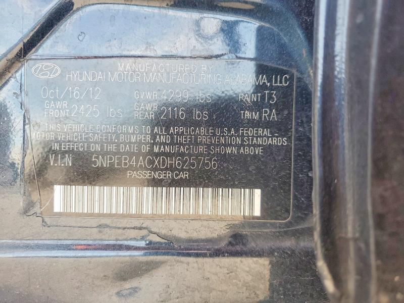 Продажа на аукционе авто 2013 Hyundai Sonata, vin: 5NPEB4ACXDH625756, номер лота: 55668786