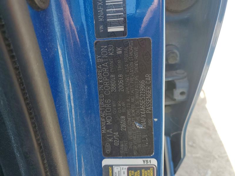 85981795 :رقم المزاد ، KNAFX4A65E5219866 vin ، 2014 Kia Forte مزاد بيع