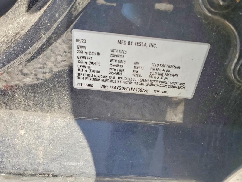 55726716 :رقم المزاد ، 7SAYGDEE1PA136725 vin ، 2023 Tesla Model Y مزاد بيع