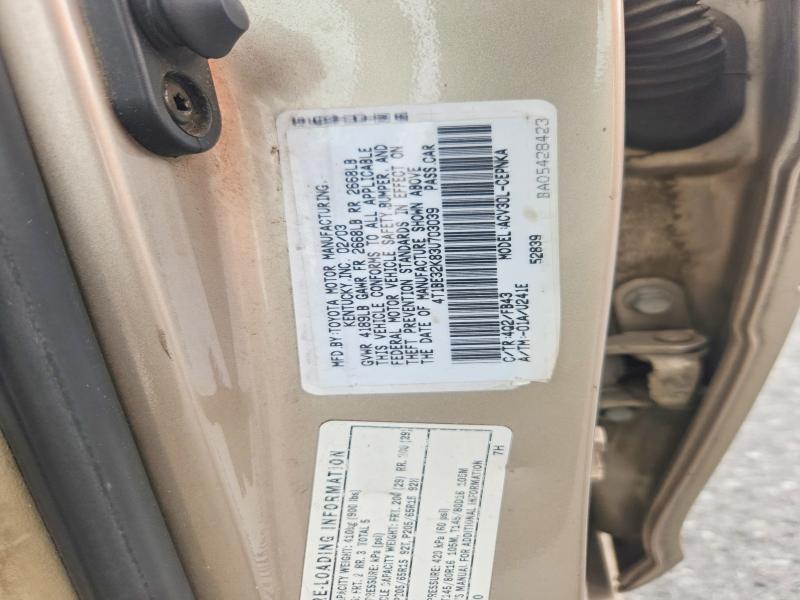 56146406 :رقم المزاد ، 4T1BE32K83U703039 vin ، 2003 Toyota Camry مزاد بيع