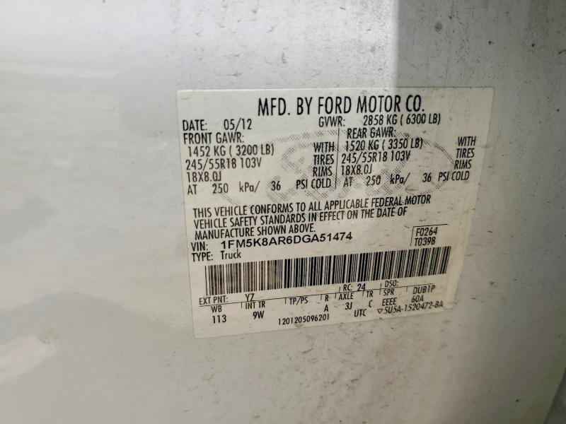 Продажа на аукционе авто 2013 Ford Explorer, vin: 1FM5K8AR6DGA51474, номер лота: 58268636