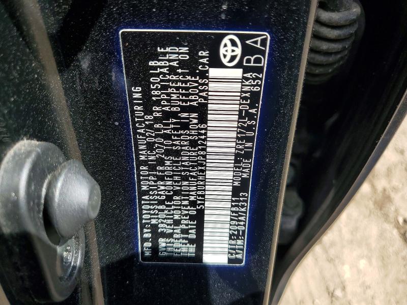 2018 Toyota Corolla მანქანა იყიდება აუქციონზე, vin: 5YFBURHEXJP812446, აუქციონის ნომერი: 59260256