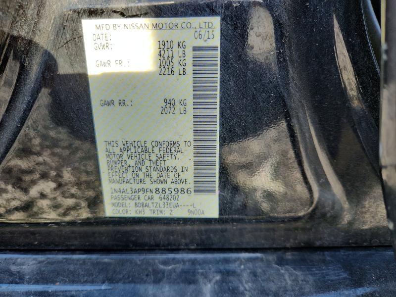 Продаж на аукціоні авто 2015 Nissan Altima, vin: 1N4AL3AP9FN885986, номер лоту: 55844406