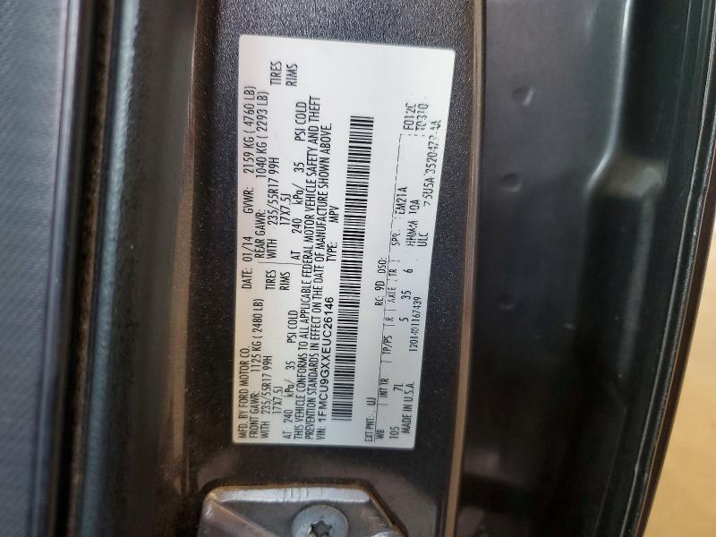 Aukcja sprzedaży 2014 Ford Escape, vin: 1FMCU9GXXEUC26146, numer aukcji: 56003946