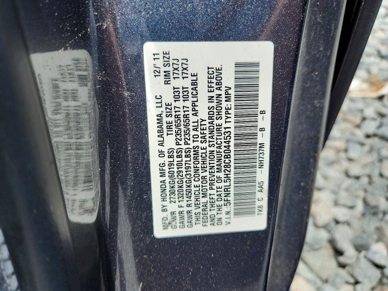 Aukcja sprzedaży 2012 Honda Odyssey, vin: 5FNRL5H28CB044531, numer aukcji: 58089086