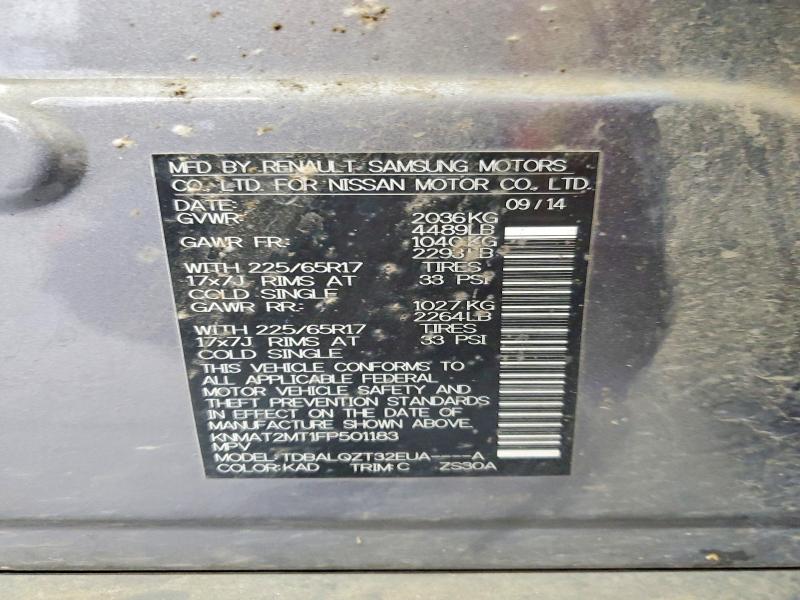 Продажа на аукционе авто 2015 Nissan Rogue, vin: KNMAT2MT1FP501183, номер лота: 85970405