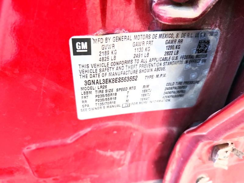 57195226 :رقم المزاد ، 3GNAL3EK8ES563652 vin ، 2014 Chevrolet Captiva مزاد بيع