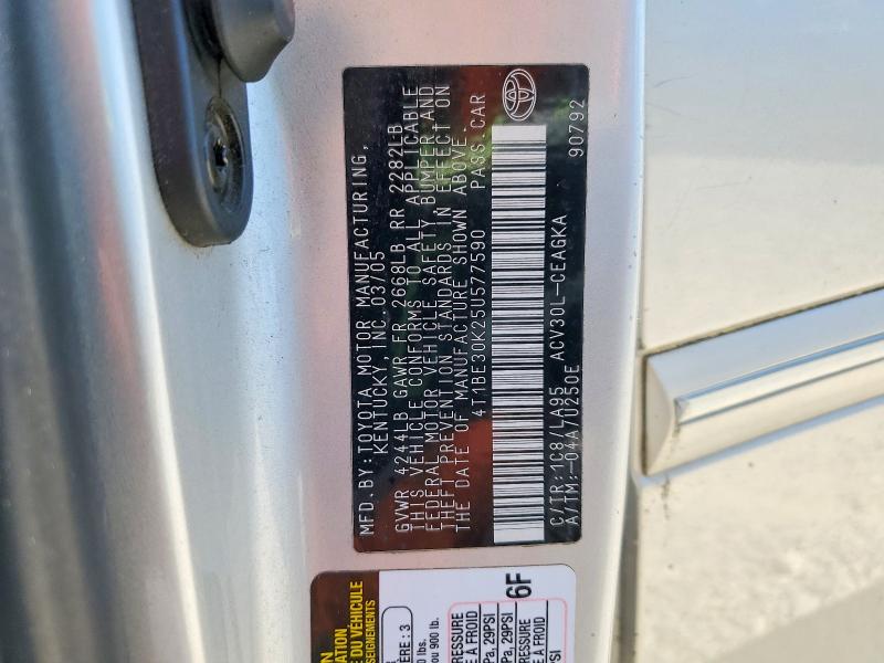 Aukcja sprzedaży 2005 Toyota Camry, vin: 4T1BE30K25U577590, numer aukcji: 56879516
