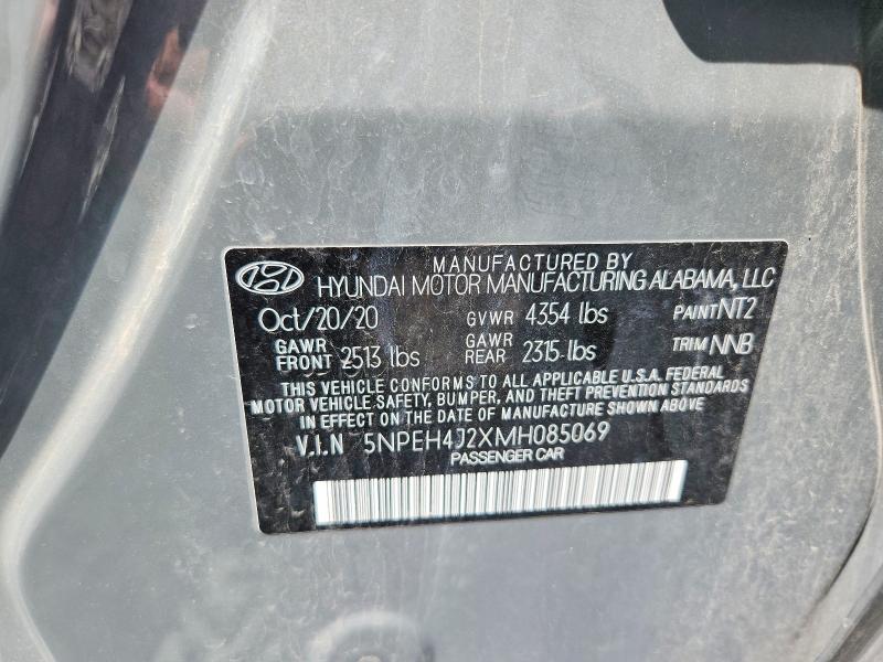 55596336 :رقم المزاد ، 5NPEH4J2XMH085069 vin ، 2021 Hyundai Sonata مزاد بيع