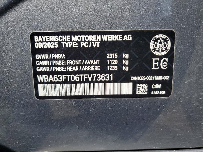 Aukcja sprzedaży 2026 Bmw M340xi, vin: WBA63FT06TFV73631, numer aukcji: 55242456