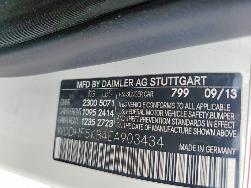 56599636 :رقم المزاد ، WDDHF5KB4EA903434 vin ، 2014 Mercedes-benz E مزاد بيع