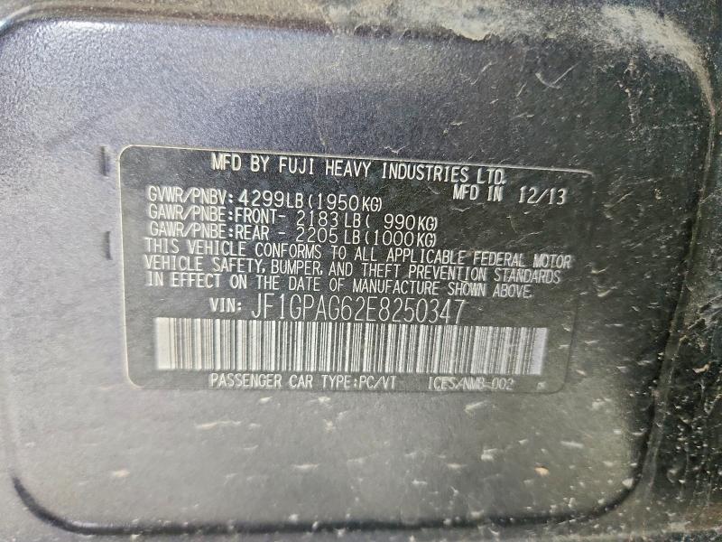 Продаж на аукціоні авто 2014 Subaru Impreza, vin: JF1GPAG62E8250347, номер лоту: 58839606