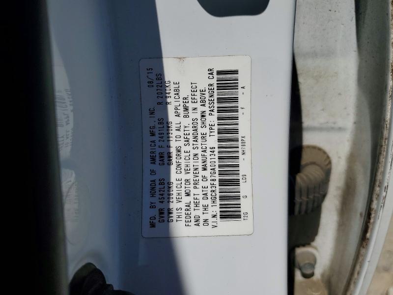 2016 Honda Accord მანქანა იყიდება აუქციონზე, vin: 1HGCR3F87GA001346, აუქციონის ნომერი: 56826356