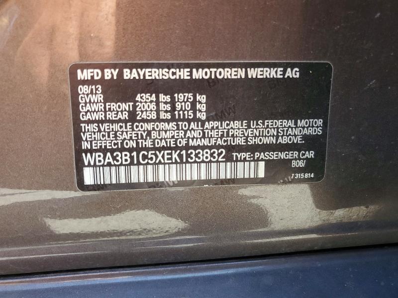 56651466 :رقم المزاد ، WBA3B1C5XEK133832 vin ، 2014 Bmw 320 مزاد بيع
