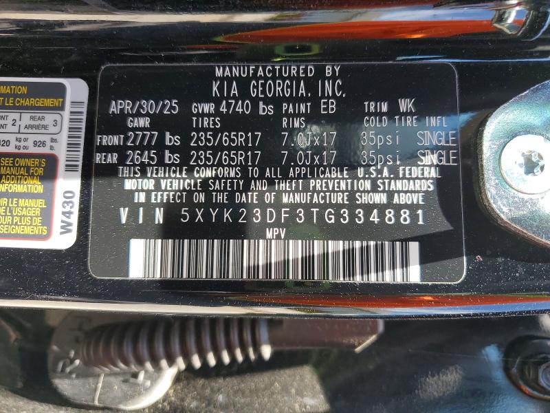 Продаж на аукціоні авто 2026 Kia Sportage, vin: 5XYK23DF3TG334881, номер лоту: 58713936