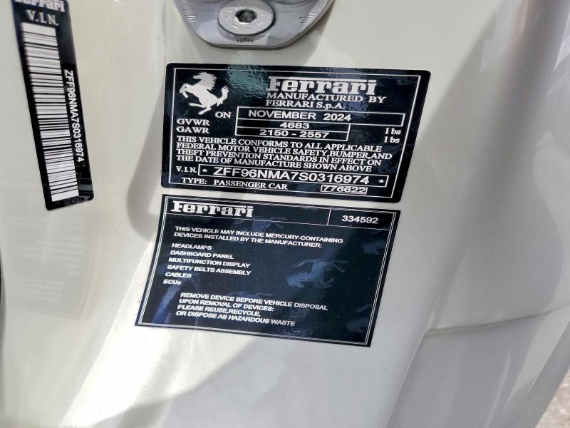 Продаж на аукціоні авто 2025 Ferrari Sf 90 Spider, vin: ZFF96NMA7S0316974, номер лоту: 55833036