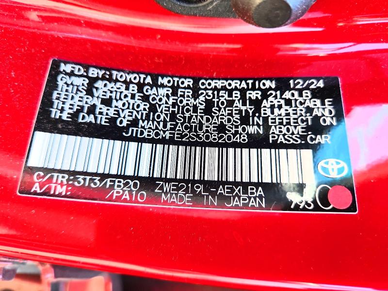 Продажа на аукционе авто 2025 Toyota Corolla Hybrid, vin: JTDBCMFE2S3082048, номер лота: 58541786