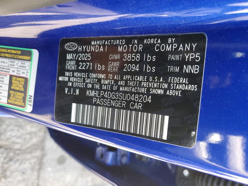 Продажа на аукционе авто 2025 Hyundai Elantra, vin: KMHLP4DG3SU048204, номер лота: 55765726