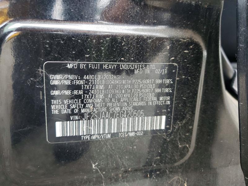 56667956 :رقم المزاد ، JF2SJAAC7EG420505 vin ، 2014 Subaru Forester مزاد بيع