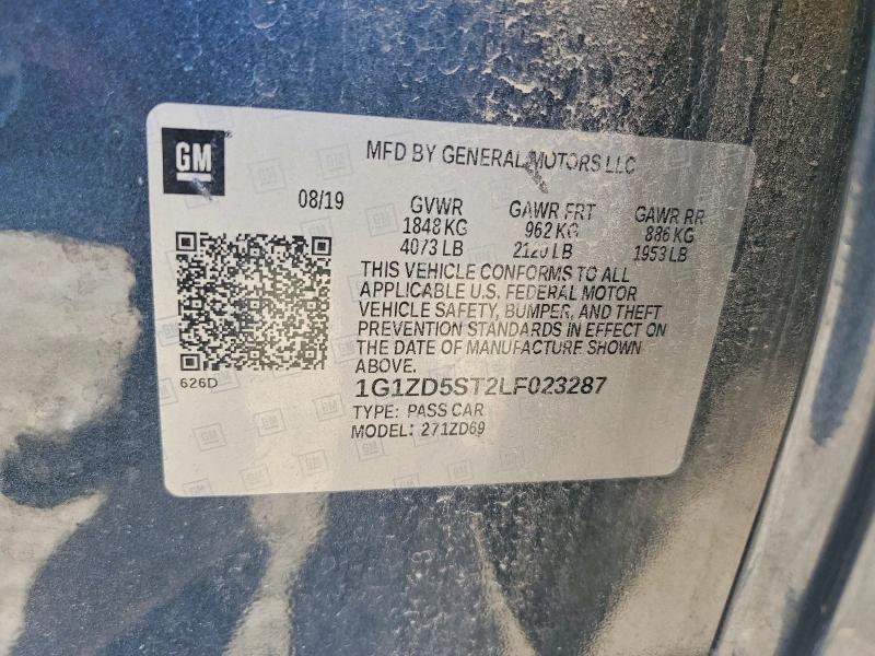 2020 Chevrolet Malibu მანქანა იყიდება აუქციონზე, vin: 1G1ZD5ST2LF023287, აუქციონის ნომერი: 53599246