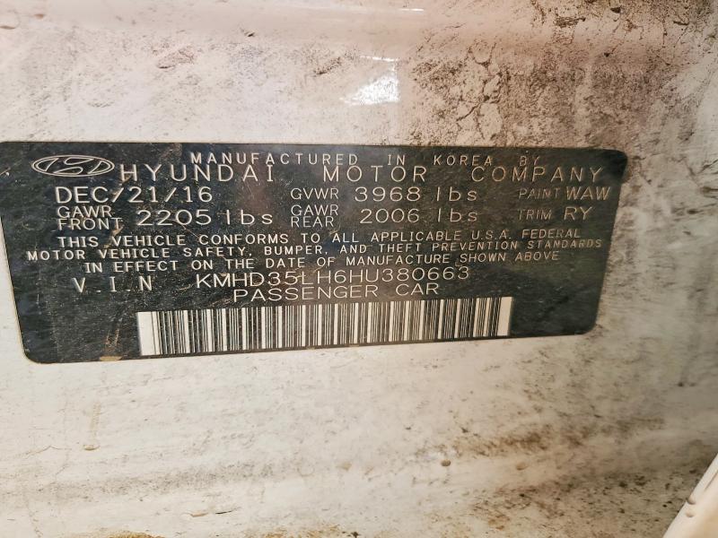 58834526 :رقم المزاد ، KMHD35LH6HU380663 vin ، 2017 Hyundai Elantra Gt مزاد بيع