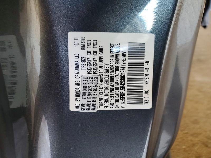 Aukcja sprzedaży 2012 Honda Odyssey, vin: 5FNRL5H42CB021974, numer aukcji: 59218416