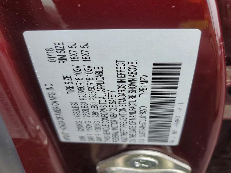 55658486 :رقم المزاد ، 5J8TB4H57JL018270 vin ، 2018 Acura Rdx مزاد بيع