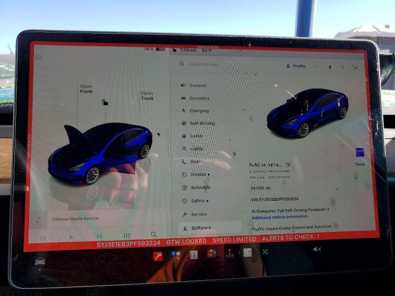 Продажа на аукционе авто 2023 Tesla Model 3, vin: 5YJ3E1EB3PF593234, номер лота: 58455116