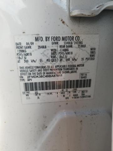 Aukcja sprzedaży 2009 Ford Edge, vin: 2FMDK38C49BA87811, numer aukcji: 57974566