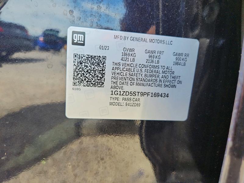 2023 Chevrolet Malibu მანქანა იყიდება აუქციონზე, vin: 1G1ZD5ST9PF169434, აუქციონის ნომერი: 56143416