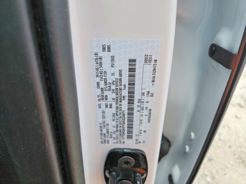 Продаж на аукціоні авто 2025 Ford F150, vin: 1FTEW2KP7SKE25071, номер лоту: 59165376