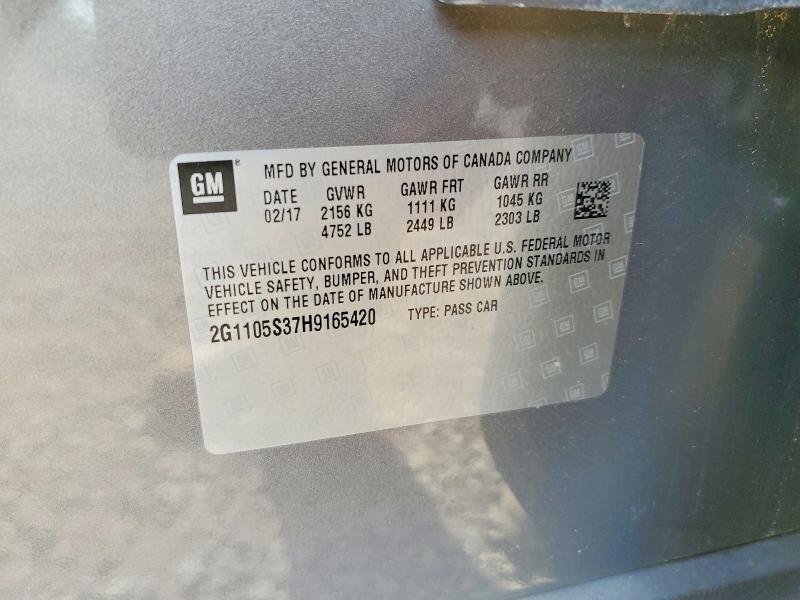 Продаж на аукціоні авто 2017 Chevrolet Impala, vin: 2G1105S37H9165420, номер лоту: 56129976
