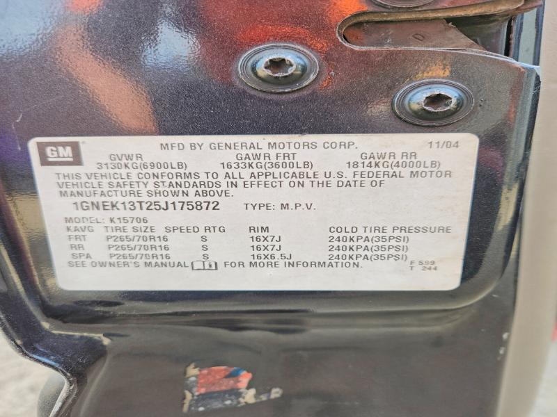 Aukcja sprzedaży 2005 Chevrolet Tahoe, vin: 1GNEK13T25J175872, numer aukcji: 56122926