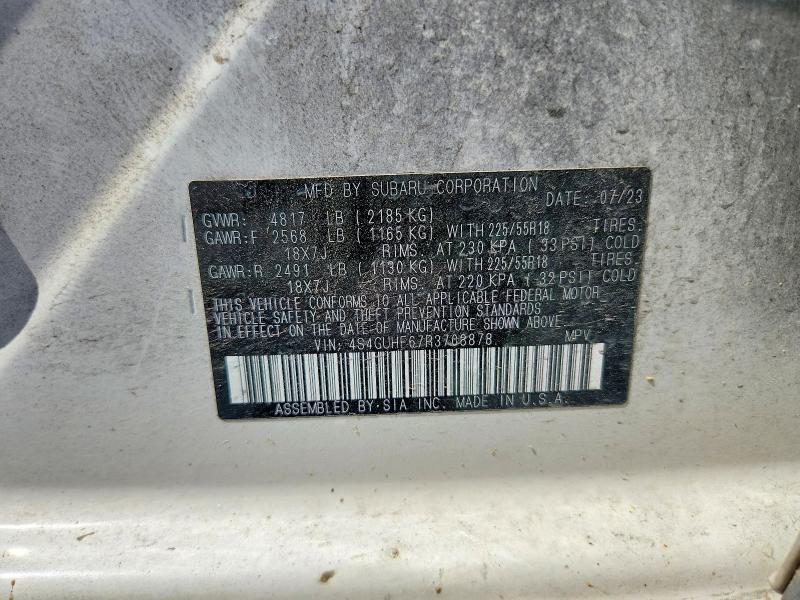 Aukcja sprzedaży 2024 Subaru Crosstrek, vin: 4S4GUHF67R3708878, numer aukcji: 57120046
