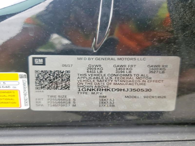 Aukcja sprzedaży 2017 Chevrolet Traverse, vin: 1GNKRHKD9HJ350530, numer aukcji: 56425666