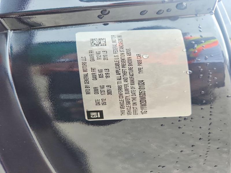 2013 Chevrolet Corvette მანქანა იყიდება აუქციონზე, vin: 1G1YW2DW6D5101024, აუქციონის ნომერი: 57345806