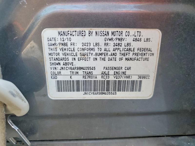 56516146 :رقم المزاد ، JN1CV6AR9BM405545 vin ، 2011 Infiniti G37 مزاد بيع