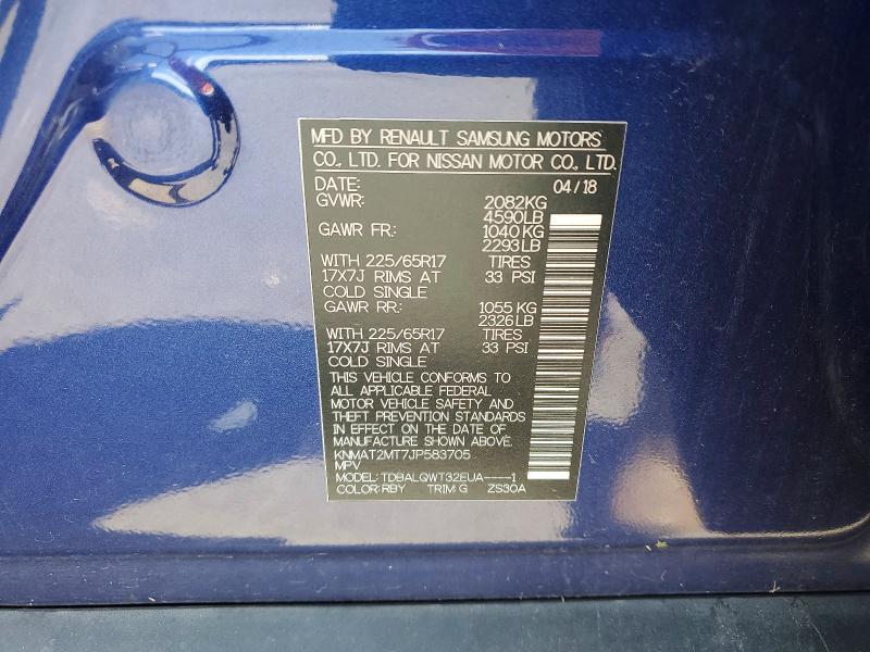 Aukcja sprzedaży 2018 Nissan Rogue, vin: KNMAT2MT7JP583705, numer aukcji: 54998936