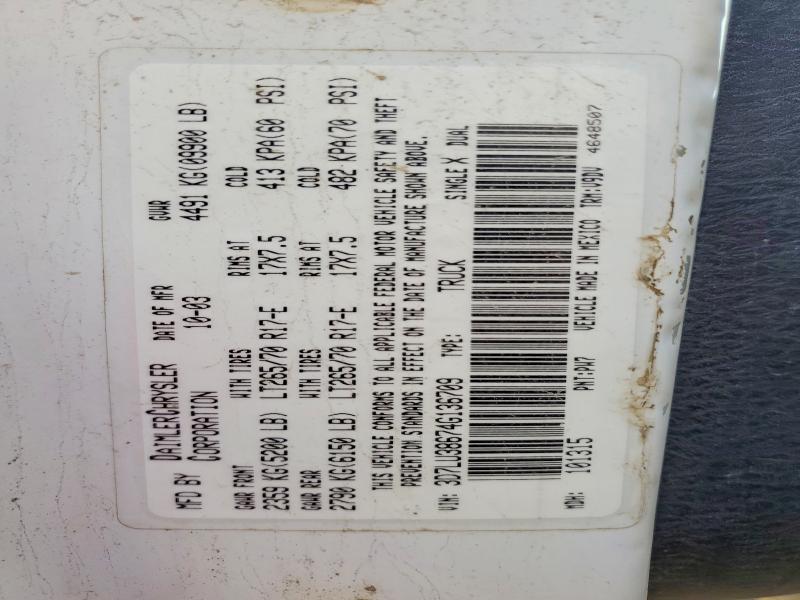 2004 Dodge Ram 3500 მანქანა იყიდება აუქციონზე, vin: 3D7LU38674G136709, აუქციონის ნომერი: 56985756