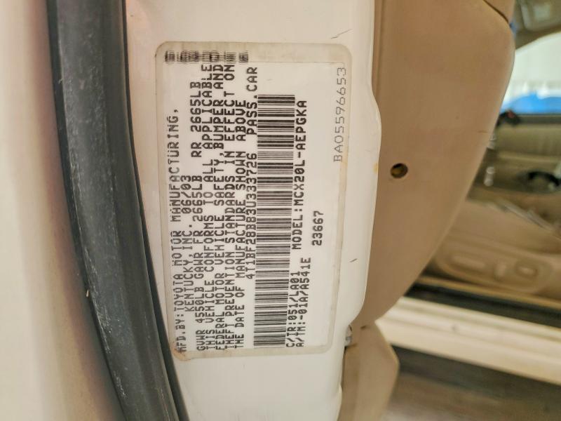 Aukcja sprzedaży 2003 Toyota Avalon, vin: 4T1BF28B83U333726, numer aukcji: 56197066