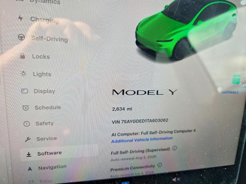 Aukcja sprzedaży 2026 Tesla Model Y, vin: 7SAYGDED1TA603062, numer aukcji: 55017976