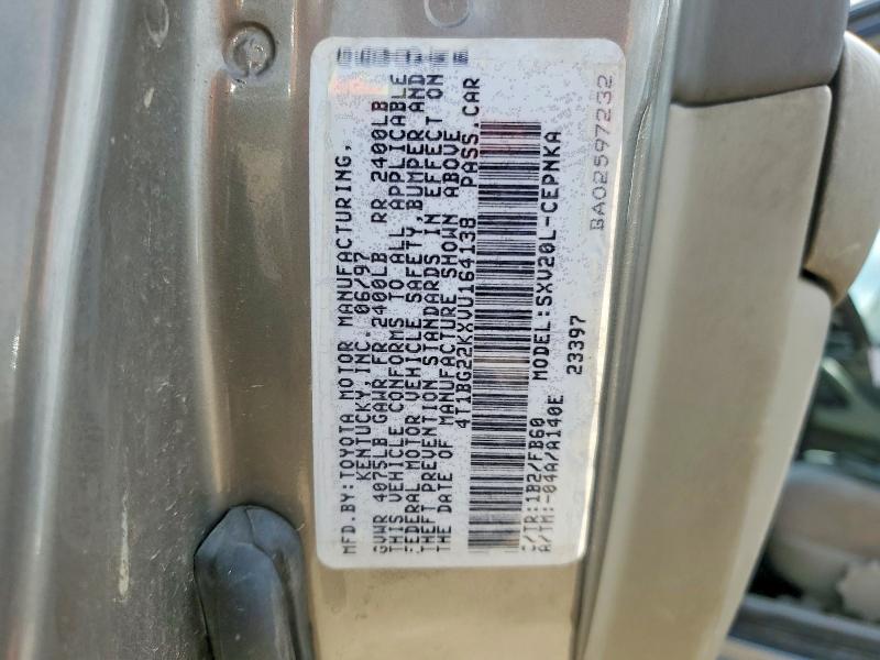 Продажа на аукционе авто 1997 Toyota Camry, vin: 4T1BG22KXVU164138, номер лота: 58286376