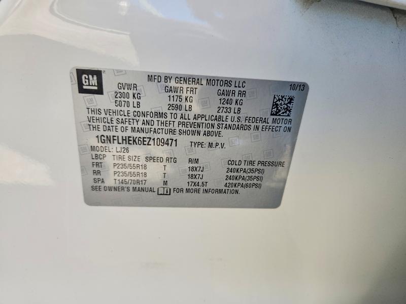 2014 Chevrolet Equinox მანქანა იყიდება აუქციონზე, vin: 1GNFLHEK6EZ109471, აუქციონის ნომერი: 57345166